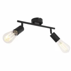 Lampes Vintages & Rétros-Luminaires Globo Lighting Spot Globo AVENDO Noir, 2 lumières