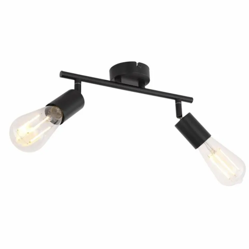 Lampes Vintages & Rétros-Luminaires Globo Lighting Spot Globo AVENDO Noir, 2 lumières