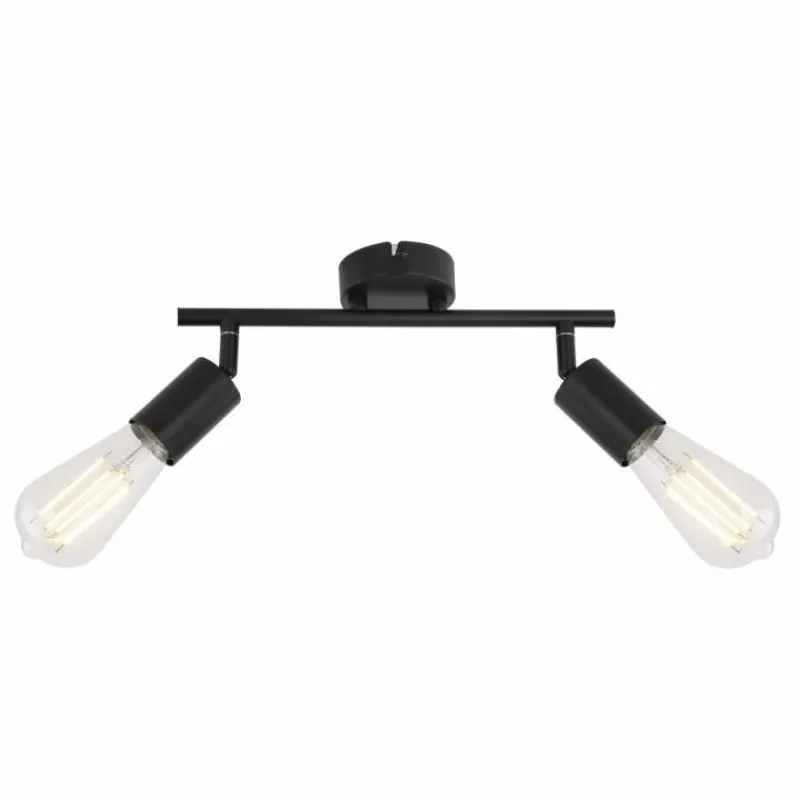 Lampes Vintages & Rétros-Luminaires Globo Lighting Spot Globo AVENDO Noir, 2 lumières