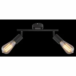 Lampes Vintages & Rétros-Luminaires Globo Lighting Spot Globo AVENDO Noir, 2 lumières