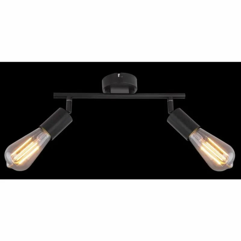 Lampes Vintages & Rétros-Luminaires Globo Lighting Spot Globo AVENDO Noir, 2 lumières