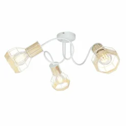 Lampes En Bois-Luminaires Globo Lighting Spot Globo BANA Brun, Blanc, 3 lumières