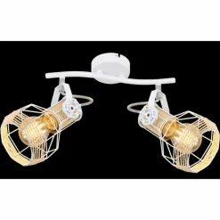 Lampes En Bois-Luminaires Globo Lighting Spot Globo BANA Brun, Blanc, 2 lumières