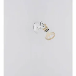 Lampes En Bois-Luminaires Globo Lighting Spot Globo BANA Brun, Blanc, 1 lumière