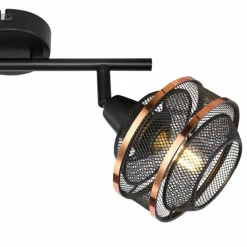 Lampes Dorées-Luminaires Globo Lighting Spot Globo BELLONA Noir, 2 lumières