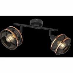 Lampes Dorées-Luminaires Globo Lighting Spot Globo BELLONA Noir, 2 lumières