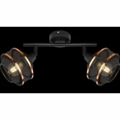 Lampes Dorées-Luminaires Globo Lighting Spot Globo BELLONA Noir, 2 lumières