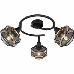 Lampes Dorées-Luminaires Globo Lighting Spot Globo BELLONA Noir, 3 lumières