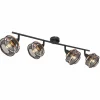 Lampes Dorées-Luminaires Globo Lighting Spot Globo BELLONA Noir, 4 lumières