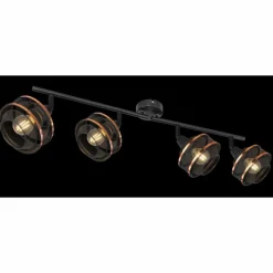 Lampes Dorées-Luminaires Globo Lighting Spot Globo BELLONA Noir, 4 lumières