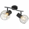 Luminaires Globo Lighting Spot Globo BEVERONE Noir, 2 lumières* Spots Et Projecteurs