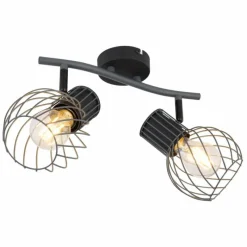 Luminaires Globo Lighting Spot Globo BEVERONE Noir, 2 lumières* Spots Et Projecteurs