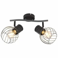 Luminaires Globo Lighting Spot Globo BEVERONE Noir, 2 lumières* Spots Et Projecteurs