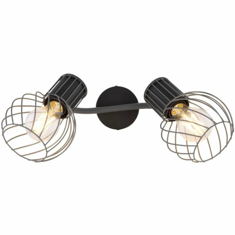 Luminaires Globo Lighting Spot Globo BEVERONE Noir, 2 lumières* Spots Et Projecteurs