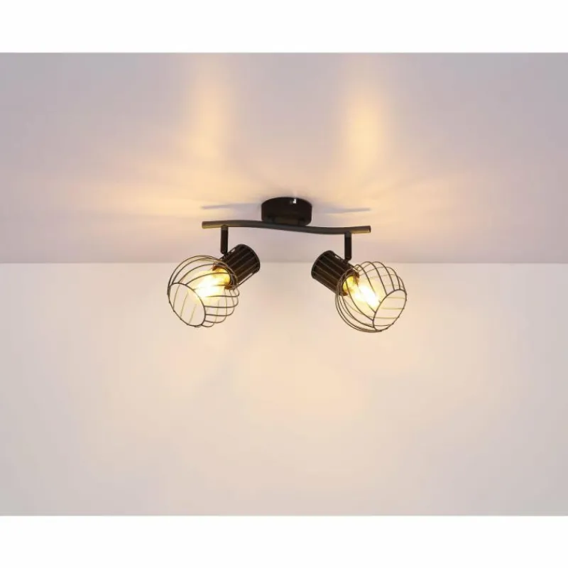 Luminaires Globo Lighting Spot Globo BEVERONE Noir, 2 lumières* Spots Et Projecteurs