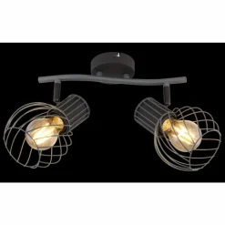 Luminaires Globo Lighting Spot Globo BEVERONE Noir, 2 lumières* Spots Et Projecteurs