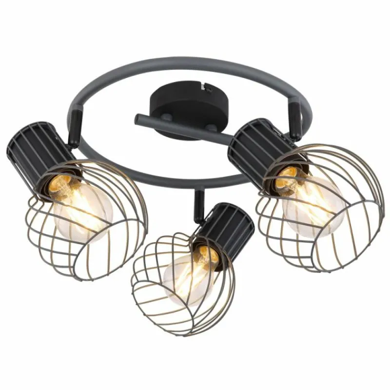 Luminaires Globo Lighting Spot Globo BEVERONE Noir, 3 lumières* Spots Et Projecteurs