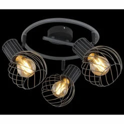 Luminaires Globo Lighting Spot Globo BEVERONE Noir, 3 lumières* Spots Et Projecteurs