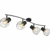 Luminaires Globo Lighting Spot Globo BEVERONE Noir, 4 lumières* Spots Et Projecteurs