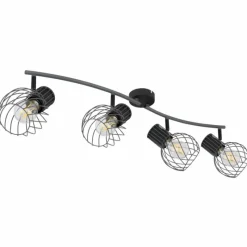 Luminaires Globo Lighting Spot Globo BEVERONE Noir, 4 lumières* Spots Et Projecteurs