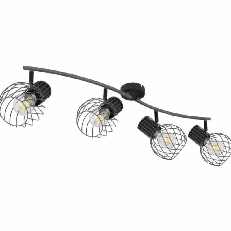Luminaires Globo Lighting Spot Globo BEVERONE Noir, 4 lumières* Spots Et Projecteurs