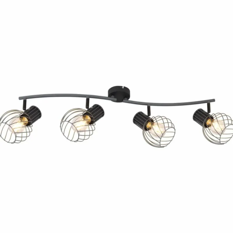 Luminaires Globo Lighting Spot Globo BEVERONE Noir, 4 lumières* Spots Et Projecteurs