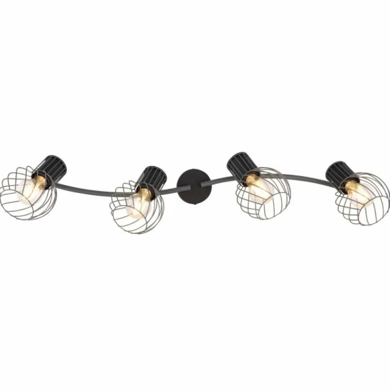 Luminaires Globo Lighting Spot Globo BEVERONE Noir, 4 lumières* Spots Et Projecteurs