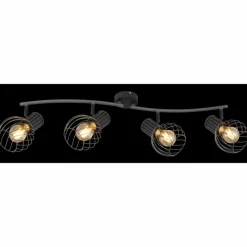 Luminaires Globo Lighting Spot Globo BEVERONE Noir, 4 lumières* Spots Et Projecteurs