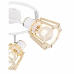 Lampes En Bois-Luminaires Globo Lighting Spot Globo BLAHA Brun, Blanc, 3 lumières