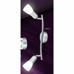 Luminaires Globo Lighting Spot Globo CATHY Nickel mat, 2 lumières* Spots Et Projecteurs