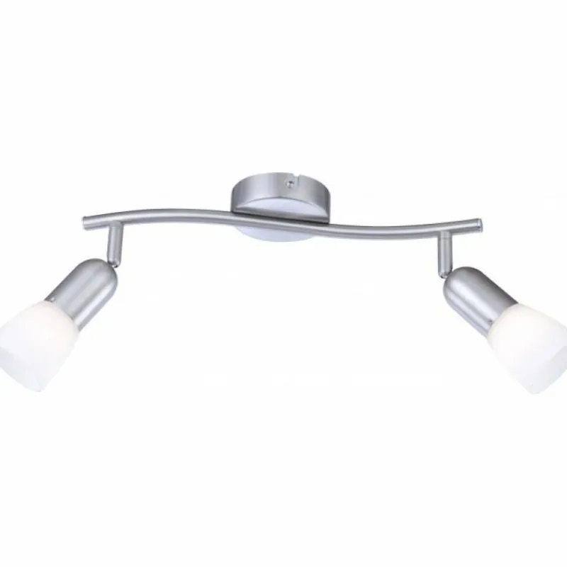 Luminaires Globo Lighting Spot Globo CATHY Nickel mat, 2 lumières* Spots Et Projecteurs