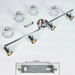 hofstein Spot Globo Chrome, 4 lumières* Spots Et Projecteurs