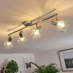 hofstein Spot Globo Chrome, 4 lumières* Spots Et Projecteurs