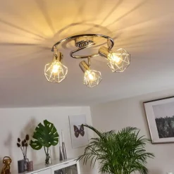 hofstein Spot Globo Chrome, 3 lumières* Spots Et Projecteurs