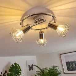 hofstein Spot Globo Chrome, 3 lumières* Spots Et Projecteurs