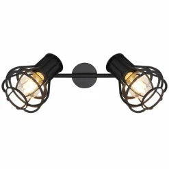 Luminaires Globo Lighting Spot Globo CLASTRA Noir, 2 lumières* Spots Et Projecteurs