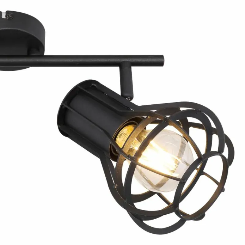 Luminaires Globo Lighting Spot Globo CLASTRA Noir, 2 lumières* Spots Et Projecteurs