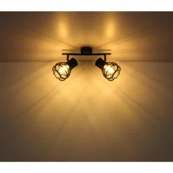 Luminaires Globo Lighting Spot Globo CLASTRA Noir, 2 lumières* Spots Et Projecteurs