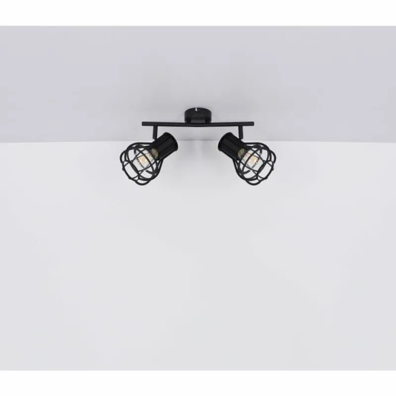 Luminaires Globo Lighting Spot Globo CLASTRA Noir, 2 lumières* Spots Et Projecteurs