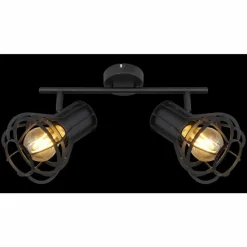 Luminaires Globo Lighting Spot Globo CLASTRA Noir, 2 lumières* Spots Et Projecteurs