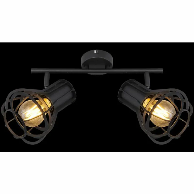 Luminaires Globo Lighting Spot Globo CLASTRA Noir, 2 lumières* Spots Et Projecteurs