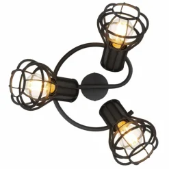Luminaires Globo Lighting Spot Globo CLASTRA Noir, 3 lumières* Spots Et Projecteurs