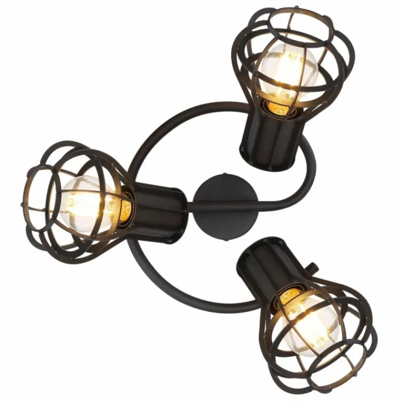 Luminaires Globo Lighting Spot Globo CLASTRA Noir, 3 lumières* Spots Et Projecteurs
