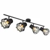 Luminaires Globo Lighting Spot Globo CLASTRA Noir, 4 lumières* Spots Et Projecteurs