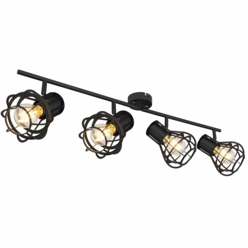 Luminaires Globo Lighting Spot Globo CLASTRA Noir, 4 lumières* Spots Et Projecteurs