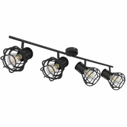 Luminaires Globo Lighting Spot Globo CLASTRA Noir, 4 lumières* Spots Et Projecteurs