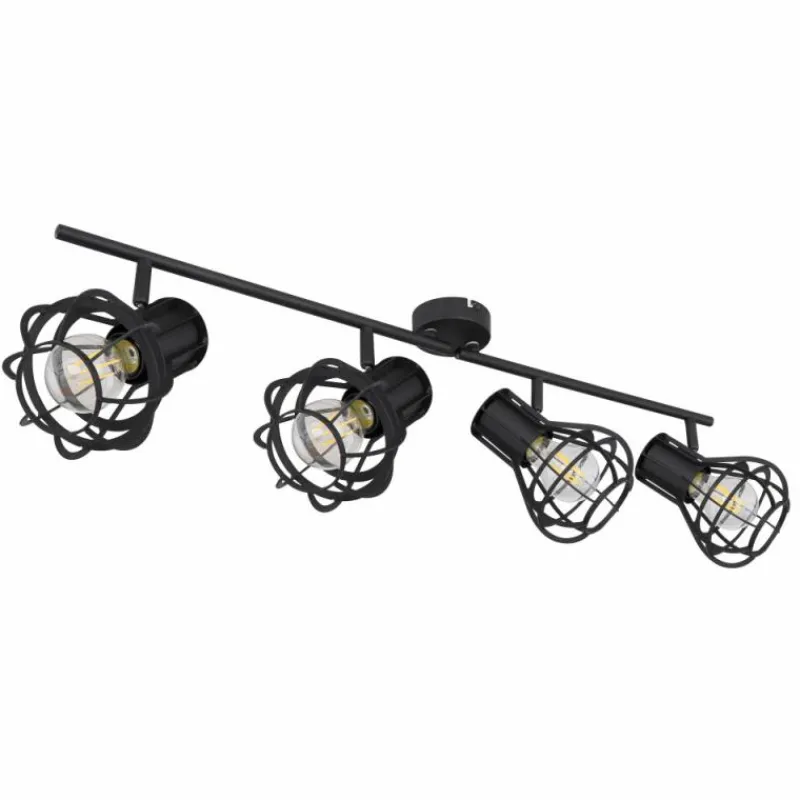 Luminaires Globo Lighting Spot Globo CLASTRA Noir, 4 lumières* Spots Et Projecteurs