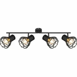 Luminaires Globo Lighting Spot Globo CLASTRA Noir, 4 lumières* Spots Et Projecteurs