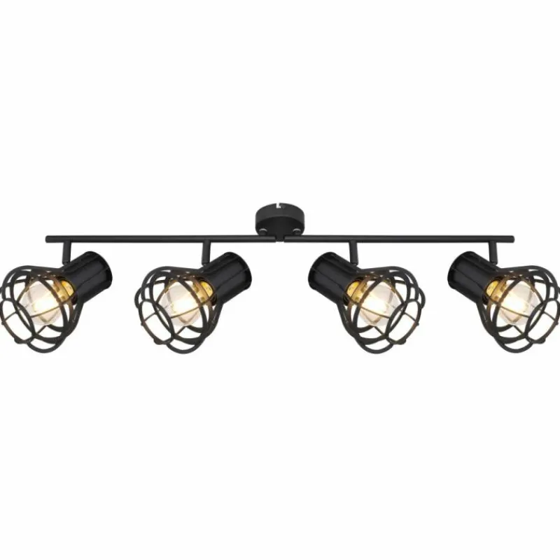 Luminaires Globo Lighting Spot Globo CLASTRA Noir, 4 lumières* Spots Et Projecteurs