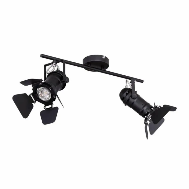 Luminaires Globo Lighting Spot Globo EGON Noir, 2 lumières* Spots Et Projecteurs
